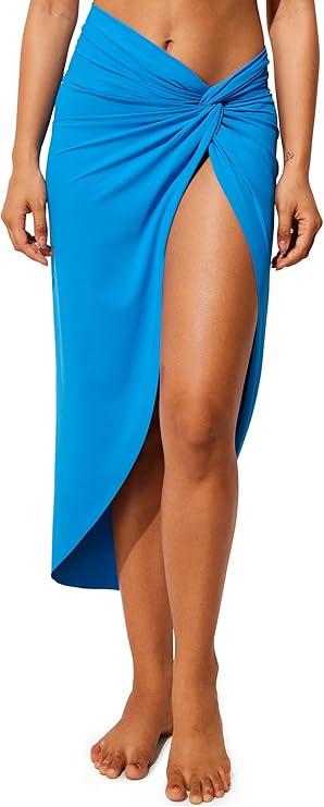 African Kikoi: DOBREVA Women's Beach Cover Ups Sarong Skirt Bathing Suit Cover image 2